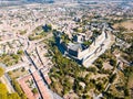 Aerial view of Carcassonne with fortress