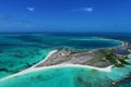 Aerial view of Carenero, a fantastic caribbean beach Royalty Free Stock Photo