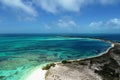 Aerial view of Carenero, a fantastic caribbean beach Royalty Free Stock Photo