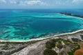 Aerial view of Carenero, a fantastic caribbean beach Royalty Free Stock Photo