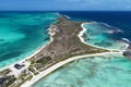 Aerial view of Carenero, a fantastic caribbean beach Royalty Free Stock Photo