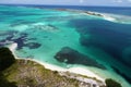 Aerial view of Carenero, a fantastic caribbean beach Royalty Free Stock Photo