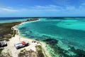 Aerial view of Carenero, a fantastic caribbean beach Royalty Free Stock Photo