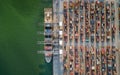 Cargo container ship port Royalty Free Stock Photo