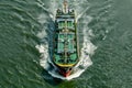 Cargo ship navigating through open waters Royalty Free Stock Photo