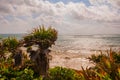 Aerial view the Caribbean sea in Tulum Mexico on a sunny day, Yucatan, Riviera Maya Royalty Free Stock Photo