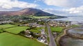 Aerial view. Carlingford town. county Louth. Ireland