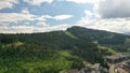 Aerial view: Carpathian mountains in western Ukraine, mountain landscape Royalty Free Stock Photo