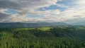 Aerial view: Carpathian mountains in western Ukraine, mountain landscape Royalty Free Stock Photo