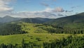 Aerial view: Carpathian mountains in western Ukraine, mountain landscape Royalty Free Stock Photo