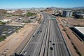 Aerial view of cars driving on a highwa Royalty Free Stock Photo