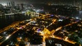 Aerial View Cartagena das indias Colombia Sunset downtown Royalty Free Stock Photo