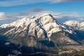 Aerial view of Cascade Mountain. Banff National Park, Canadian Rockies Royalty Free Stock Photo