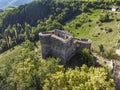 Aerial view of the Castarne castle