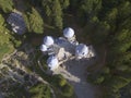 Aerial view of Castel Savoia Castle - Gressoney-Saint-Jean, Valle d`Aosta region, Italy