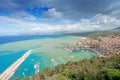 Aerial view of Castellamare del Golfo in Sicily Royalty Free Stock Photo