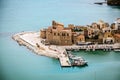 Aerial view of Castellammare del Golfo city in Sicily, Italy