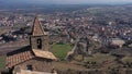 Aerial view of Castellvell medieval castle in Solsona. Catalonia Spain