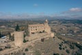 Aerial view of Castellvell medieval castle in Solsona. Catalonia