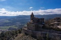 Aerial view of Castellvell medieval castle in Solsona. Catalonia