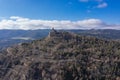 Aerial view of Castellvell medieval castle in Solsona. Catalonia