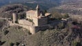 Aerial view of Castellvell medieval castle in Solsona. Catalonia