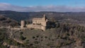 Aerial view of Castellvell medieval castle in Solsona. Catalonia