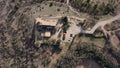 Aerial view of Castellvell medieval castle in Solsona. Catalonia