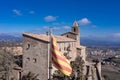 Aerial view of Castellvell medieval castle in Solsona. Catalonia Spain