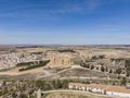 Aerial view of the Castle of Belmonte Cuenca