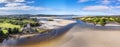 Aerial view of Castle Dow and Sheephaven Bay in Creeslough - County Donegal, Ireland Royalty Free Stock Photo