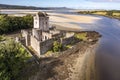 Aerial view of Castle Dow and Sheephaven Bay in Creeslough - County Donegal, Ireland Royalty Free Stock Photo