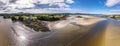 Aerial view of Castle Dow and Sheephaven Bay in Creeslough - County Donegal, Ireland Royalty Free Stock Photo