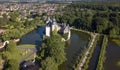 Aerial view of castle Gemen in Nordrhein-Westfalen Royalty Free Stock Photo