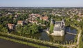 Aerial view of castle Gemen in Nordrhein-Westfalen Royalty Free Stock Photo