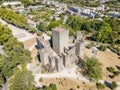 Aerial view of castle of Guimaraes, Portugal Royalty Free Stock Photo