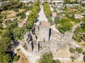 Aerial view of castle of Guimaraes, Portugal