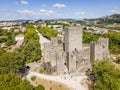 Aerial view of castle of Guimaraes, Portugal Royalty Free Stock Photo