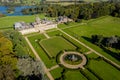 Aerial view of castle Howard Stately home and gardens near York, UK