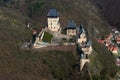 Aerial view of the castle Karlstein