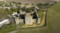 Aerial view of the castle of Las Aguzaderas in the municipality of El Coronil, Spain
