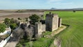 Aerial view of the castle of Las Aguzaderas in the municipality of El Coronil, Spain