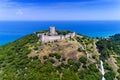 Aerial view of the castle of Platamon