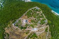 Aerial view of the castle of Platamon