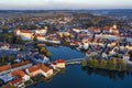 Jindrichuv Hradec Castle Pond Aerial Royalty Free Stock Photo