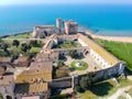 Aerial view of Castle of Santa Severa, north of Rome, italy Royalty Free Stock Photo