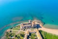 Aerial view of Castle of Santa Severa, north of Rome, italy Royalty Free Stock Photo