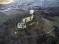 Aerial view of Castle Stari Grad, Slovenske Konjice