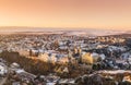 Castle in Veszprem in winter Royalty Free Stock Photo