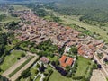 Aerial view Castrillo de Polvazares in Spain